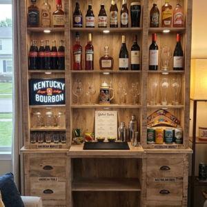 Multi-Functional wooden Display Cabinet"